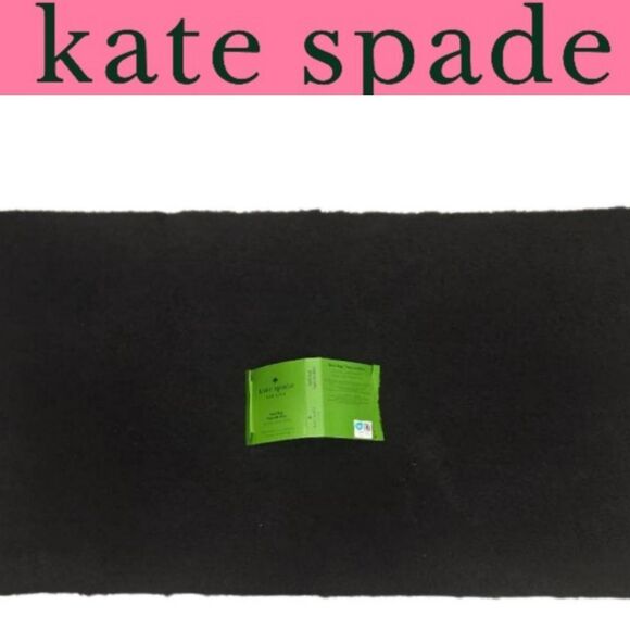 kate spade | Bath | Kate Spade New York Ellington Plush Bath Rug Black ...